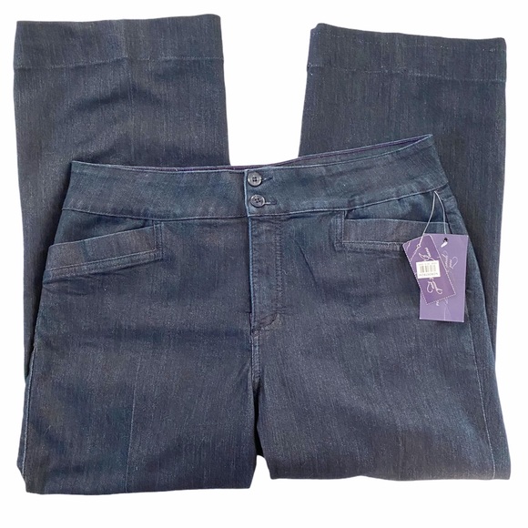 NYDJ Wide Leg Crop Trouser Jean SZ 14 NWT - Picture 3 of 9